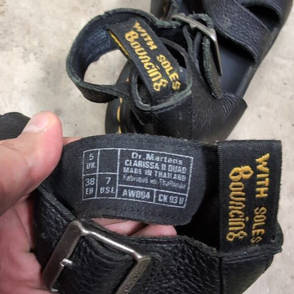 Dr. Martens Clarissa II Quad Sandals Women's Size 7 Black Strappy Chunky Goth - Picture 5 of 6